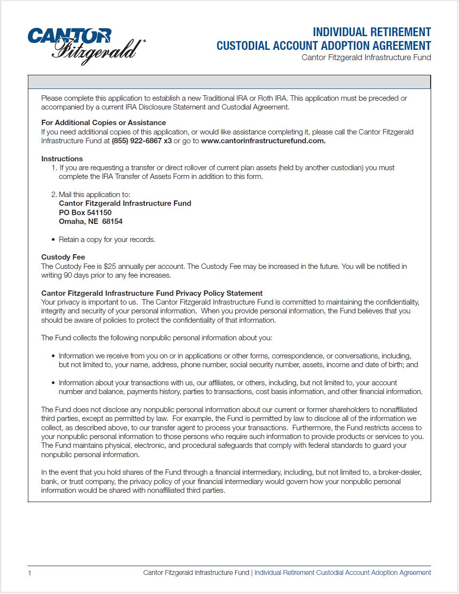 Feature image for Individual Retirement Custodial Account Adoption Agreement