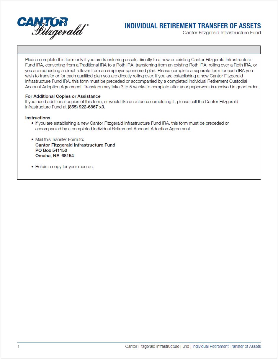 Feature image for Individual Retirement Transfer of Assets Form